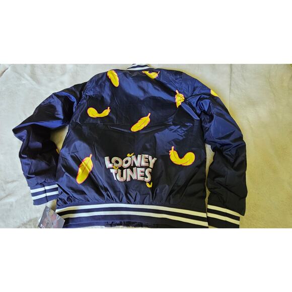 New Looney Tunes Members Only Jacket, Size Medium Navy & Yellow Tweety - Picture 9 of 9